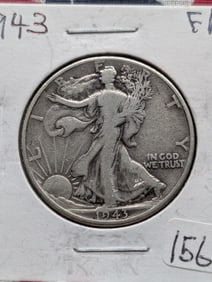1943 Walking Liberty Half Dollar F/VF