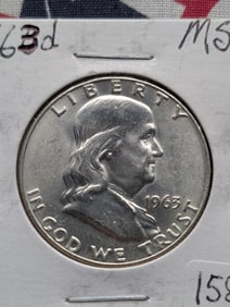 1963-D Franklin Half Dollar MS66 Full Mint Luster Bright White