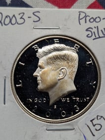 2003-S Kennedy Half Dollar Silver Proof Could go PR70