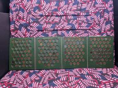 Partial 1909-1971 Lincoln Cent Collection in Whitman Album