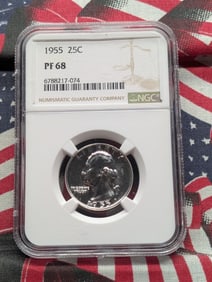 1955 Washington Quarter NGC PF68 Sweet