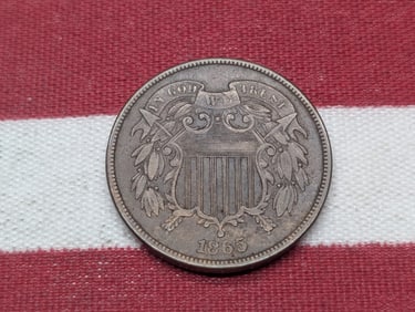 1865 Two Cent Piece *VF*