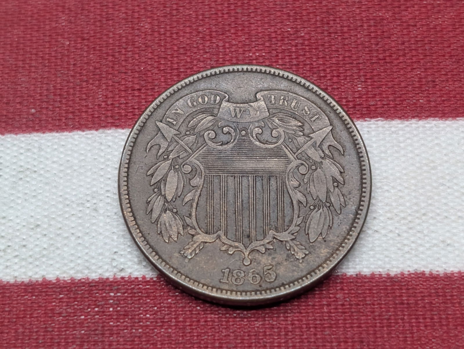 1865 Two Cent Piece *VF* (1 of 2)