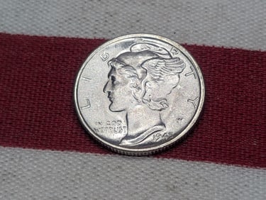 1945-S Mercury Silver Dime w/ Micro-s *GEM BU*
