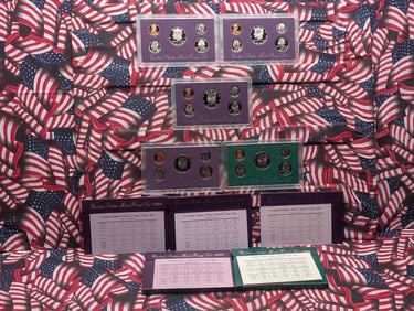 1990-S, 1991-S, 1992-S, 1993-S & 1994-S U.S. Mint Proof Sets in OGP (5 PCS)