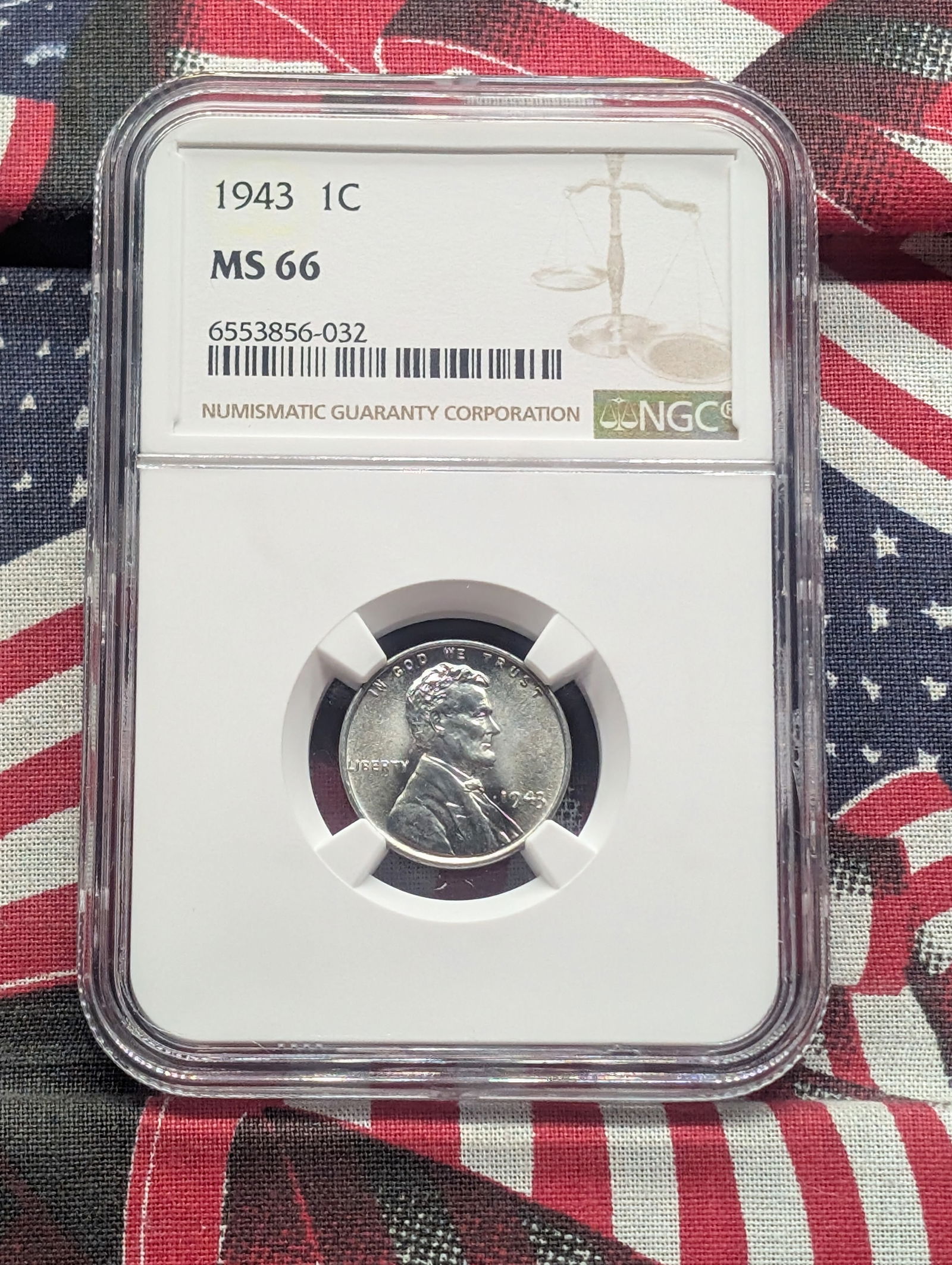 1943 Lincoln Steel Wheat Cent - NGC MS66 (1 of 4)