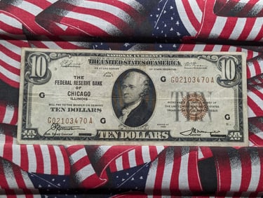 $10 Brown Seal 1929 National Currency Chicago