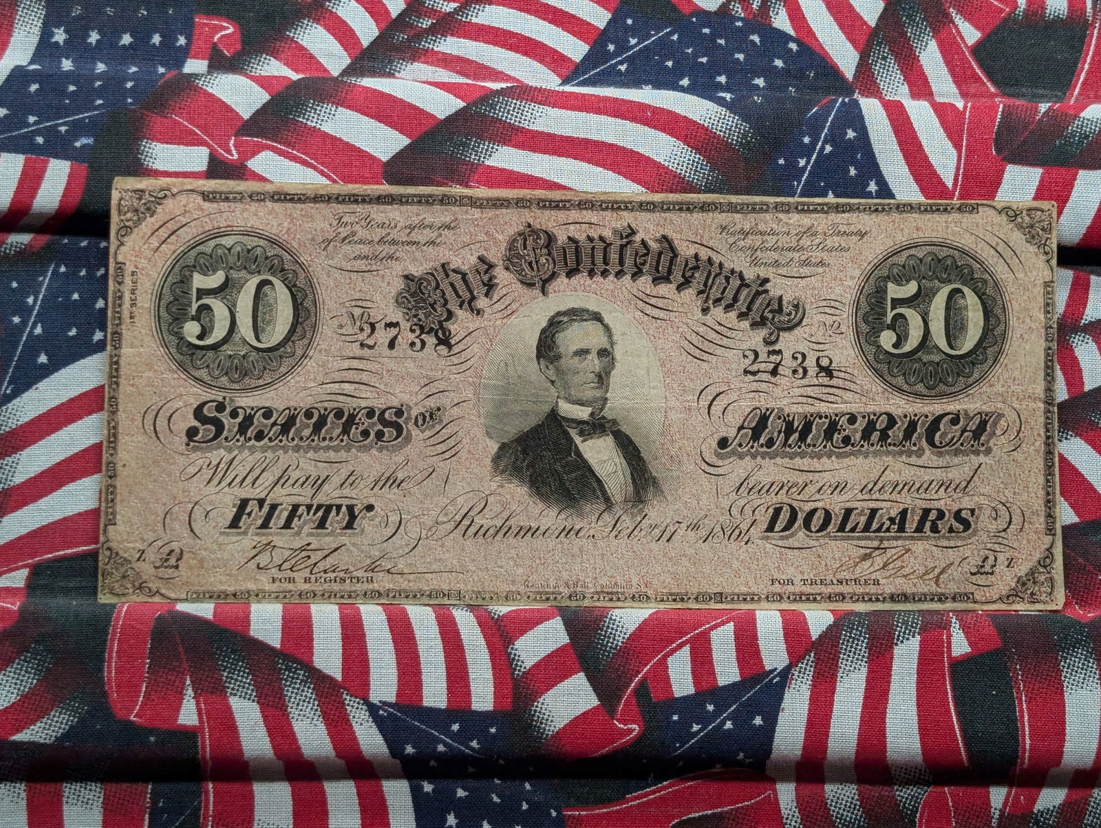 1864 CSA $50 Nice Note (1 of 3)