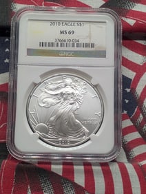 2010 American Silver Eagle - NGC MS69
