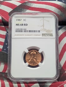 1987 Lincoln Memorial Cent - NGC MS68 RD