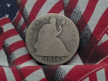 1854 w/ Arrows Seated Liberty Half Dollar *GOOD*