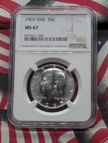 1965 SMS Kennedy Silver Half Dollar - NGC MS67