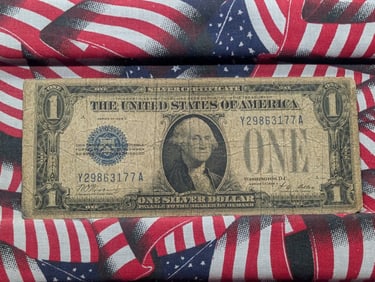 1928 A Series One Dollar Silver Certificate Funny Back