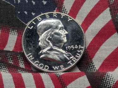 1954 PROOF Franklin Silver Half Dollar