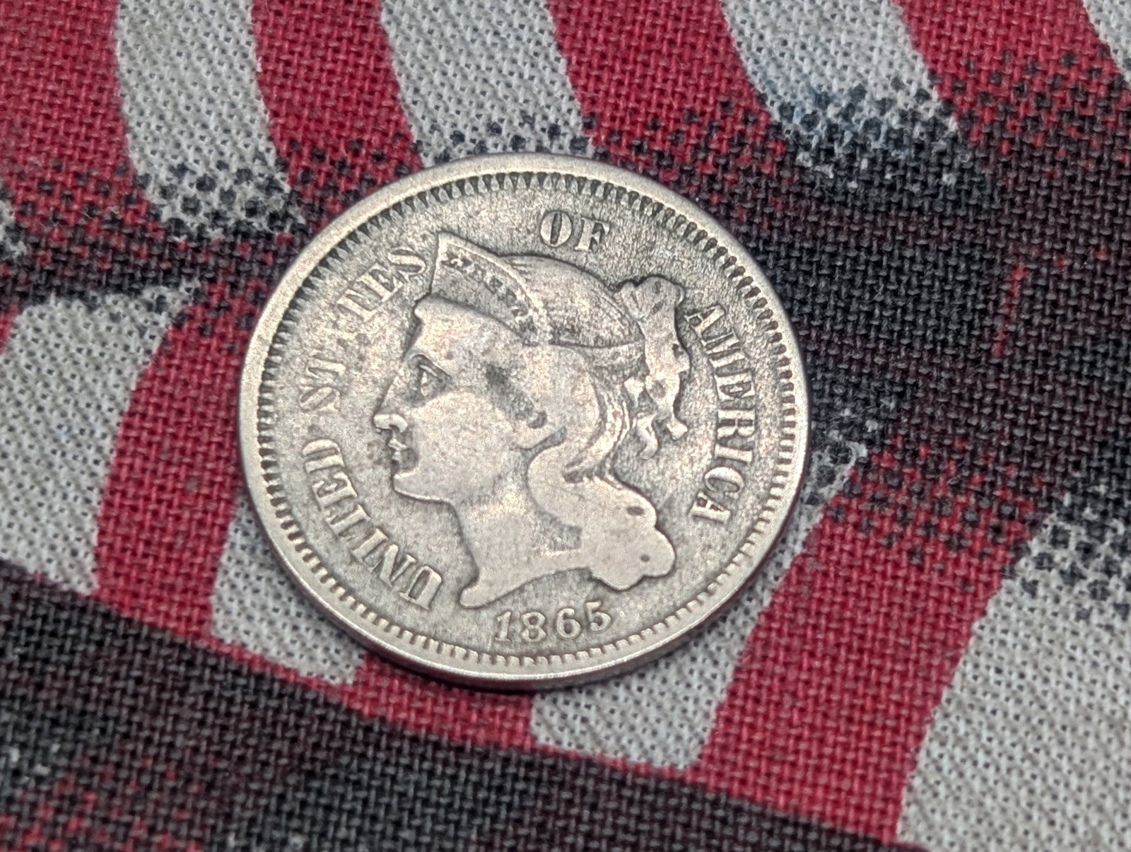1865 Three Cent Nickel: 1865 Three Cent Nickel