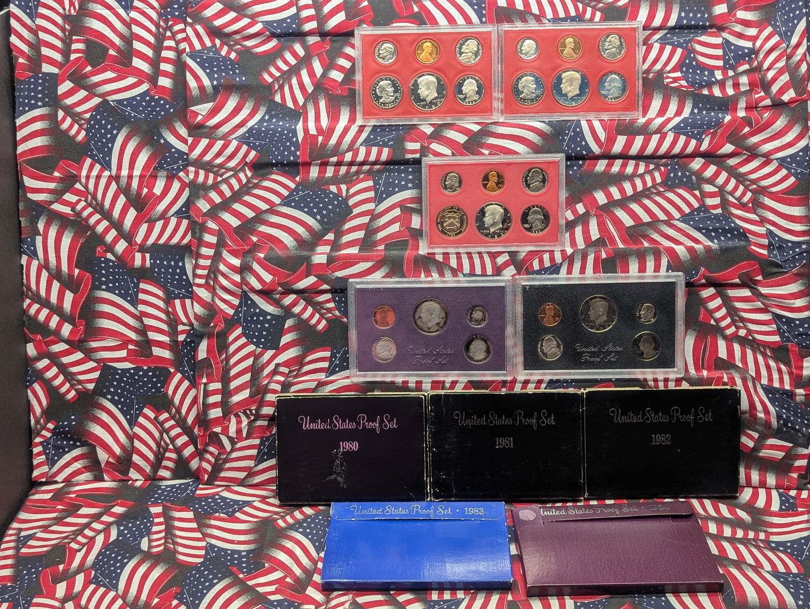 1980-S, 1981-S, 1982-S, 1983-S & 1984-S U.S. Mint Proof Sets in OGP (5 PCS) (1 of 9)