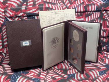 1983-S U.S. Mint Prestige Set in OGP w/ COA - Olympic Discus Thrower Commem Silver Dollar