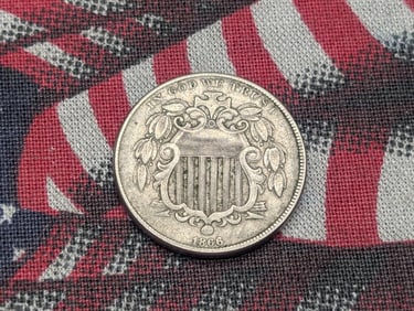 1866 Shield Nickel w/ Rays *VF*