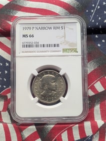 1979-P Susan B. Anthony Dollar w/ Narrow Rim - NGC MS66