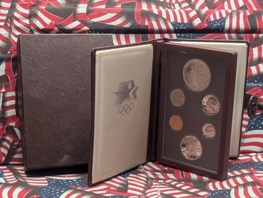 1984-S U.S. Mint Prestige Set in OGP - Olympic Coliseum Commem Silver Dollar