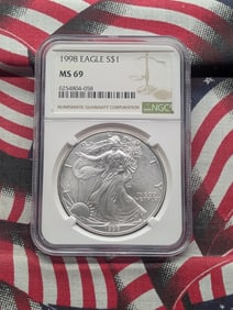 1998 American Silver Eagle - NGC MS69