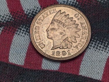 1891 Indian Head Cent *GEM UNC - RED*