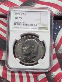 1972-D Eisenhower Dollar - NGC MS65