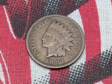 1897 Indian Head Cent w/ 1 in Neck