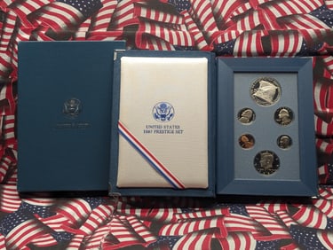 1987-S U.S. Mint Prestige Set in OGP - Constitutional Commem Silver Dollar