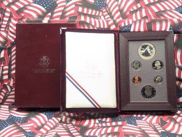 1988-S U.S. Mint Prestige Set in OGP - Olympic & Liberty Torches Commem Silver Dollar