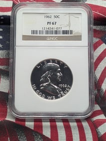1962 PROOF Franklin Silver Half Dollar - NGC PF67