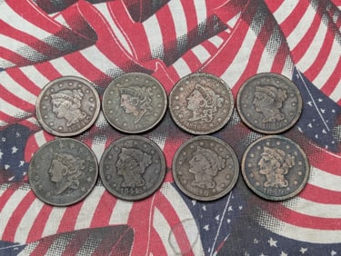 8 - Cull Large Cents With Dates. No Holes.