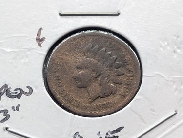 1873 Indian Head Penny - Open "3" - Better 1870's date!