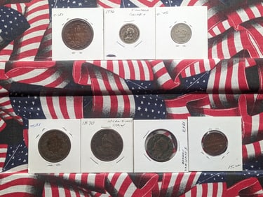 7 - Foreign Coins. Pre-1900. No Silver.