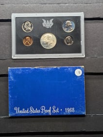 1968-S US Proof Set Contains a 40% Siver Kennedy Half Dollar