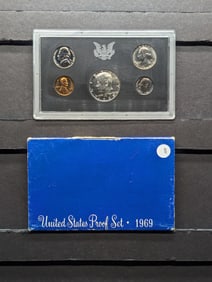1969-S US Proof Set Contains a 40% Siver Kennedy Half Dollar