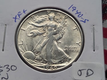 1940-S Silver Walking Liberty Half Dollar - Better Grade!
