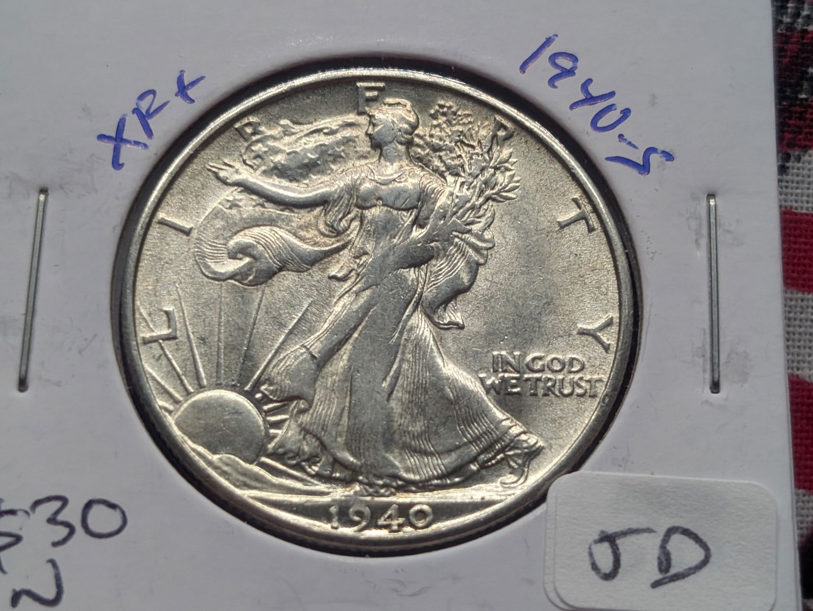 1940-S Silver Walking Liberty Half Dollar - Better Grade! (1 of 3)