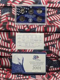 2001-S US Mint 50 State Quarter Proof Set. OGP