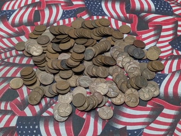 200 Wheat Cents. Average. Circulated.