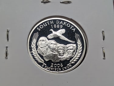2006-S 90% Silver Proof State Quarter, South Dakota (SD)