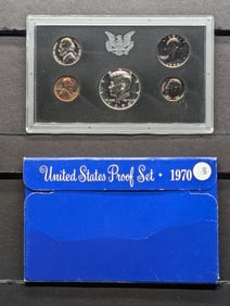 1970-S US Proof Set Contains The Rare 40% Siver Kennedy Half Dollar
