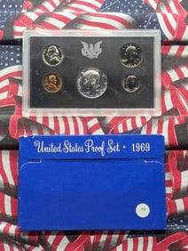 1969-S US Mint Proof Set. OGP. 40% Silver Kennedy 50c