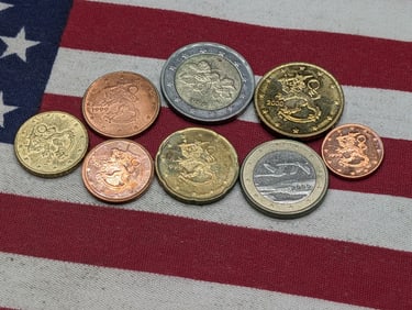 1999 Finland One, Two, Five, Ten, Twenty, & Fifty Euro Cents & One & Two Euro Coins