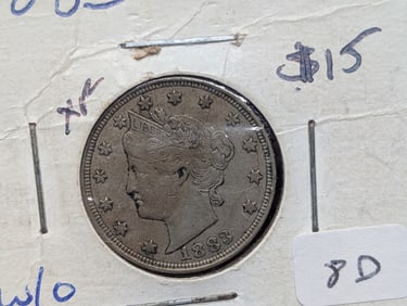 1883 w/o Cents Liberty Nickel - Better Grade! - Full Liberty!