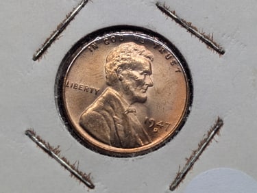1947-D Lincoln Wheat Cent. GEM BU RED