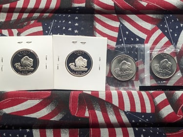 2005 P, D, S Clad Proof, & S 90% Silver Proof Complete State Quarter Set, Kansas (KS)