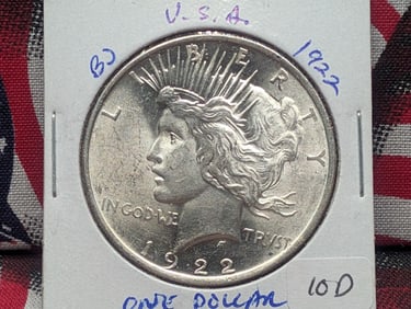 1922 Silver Peace Dollar - Better Grade!