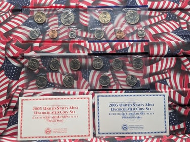 2003 P & D Uncirculated Mint Sets with State Quarters, No Envelope