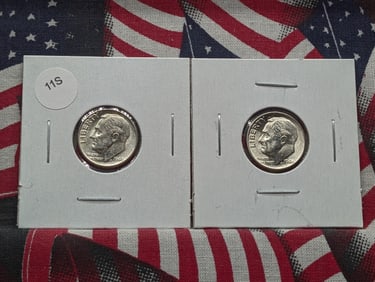 (2) 1946 Roosevelt Dimes - 90% Silver MS